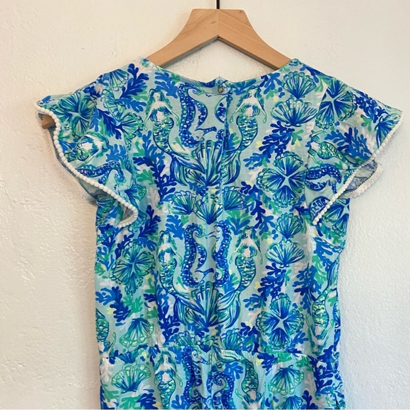Lilly Pulitzer Kids jumper size large 8-10 blue and green - Picture 4 of 5